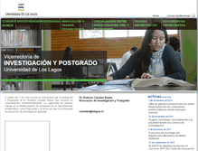 Tablet Screenshot of investigacionypostgrado.ulagos.cl